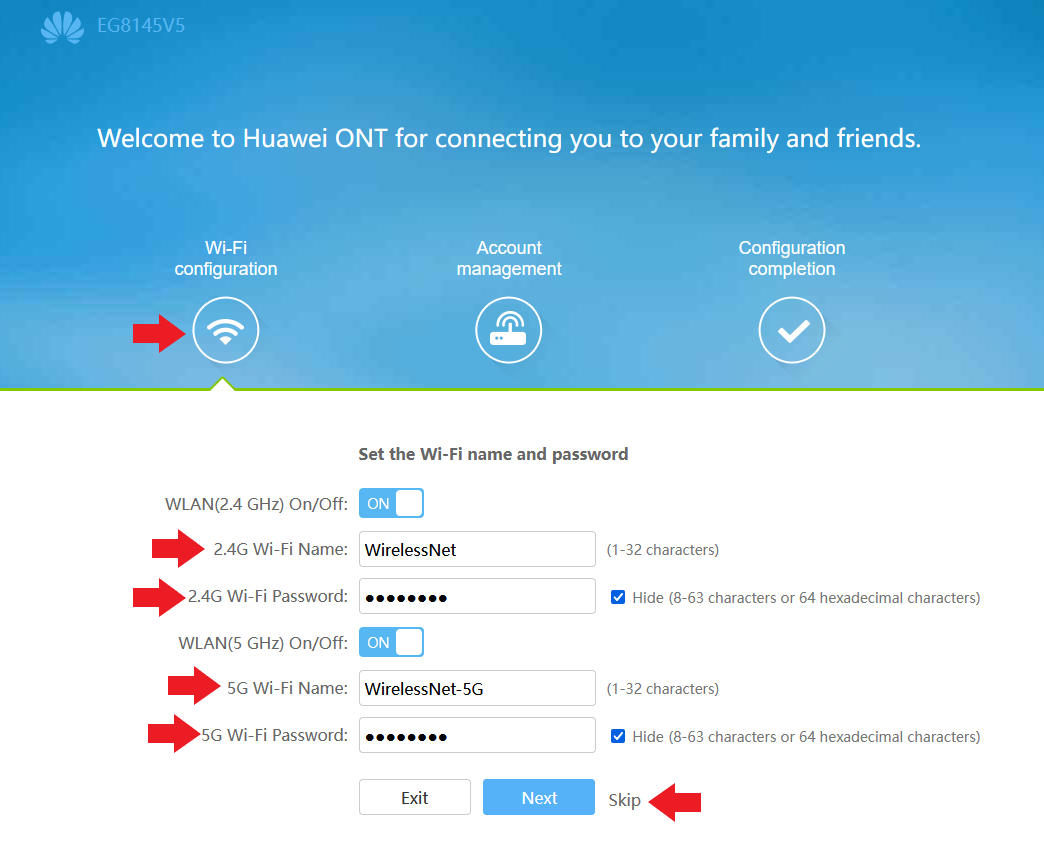 Dashboard utama Huawei